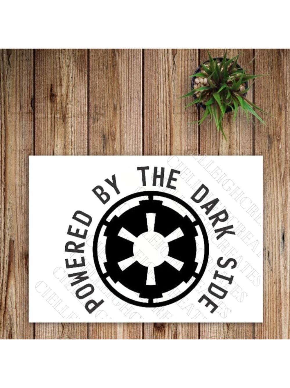 *2 for $20* Stars Wars Powered By The Dark Side vinyl decal Sticker Handcrafted
